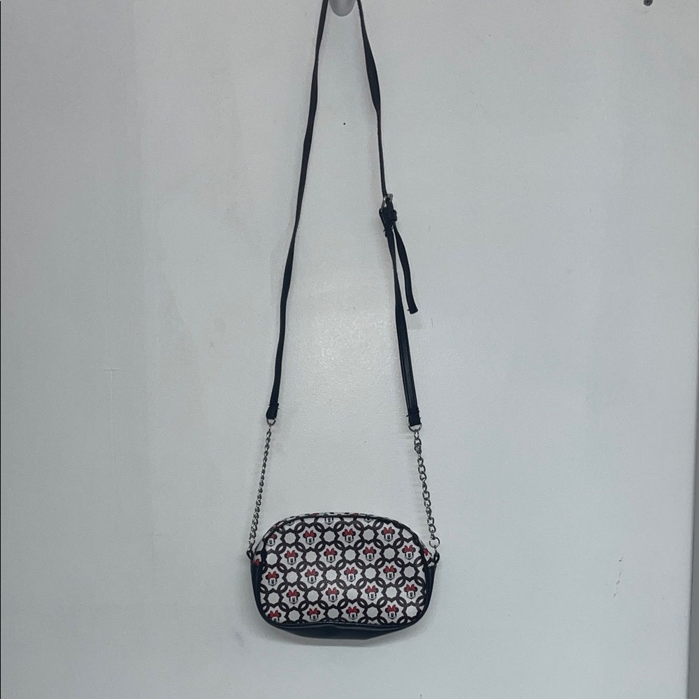 Disney Minnie Mouse Patterned Crossbody Bag, Adjustable Strap 9x5